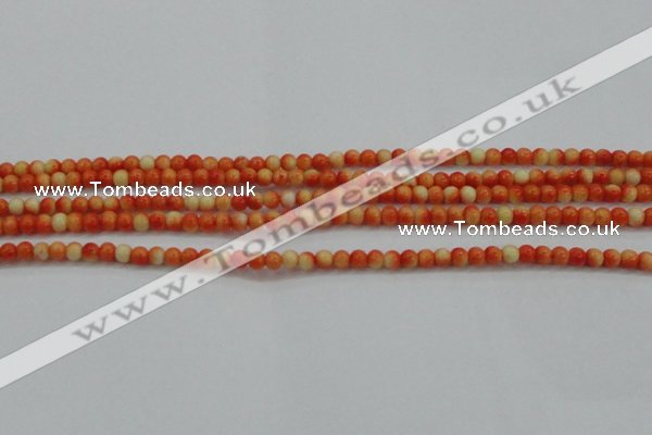 CRF437 15.5 inches 3mm round dyed rain flower stone beads wholesale