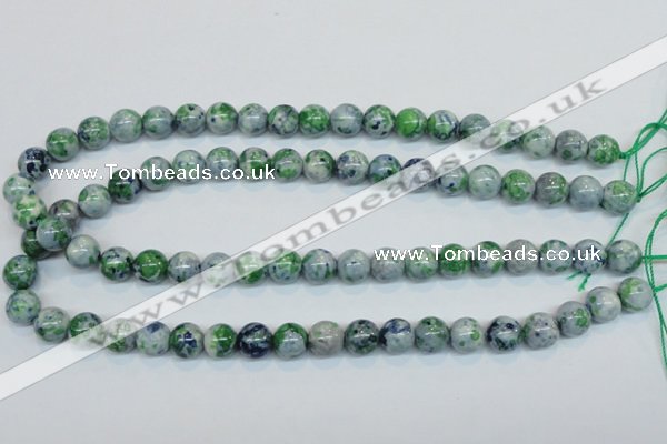 CRF44 15.5 inches 8mm round dyed rain flower stone beads wholesale