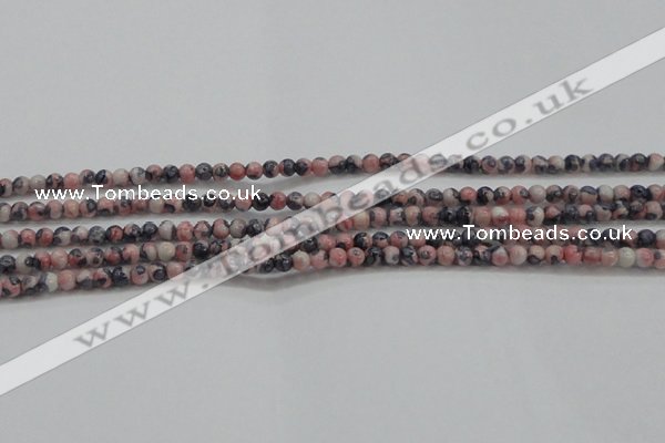 CRF445 15.5 inches 3mm round dyed rain flower stone beads wholesale