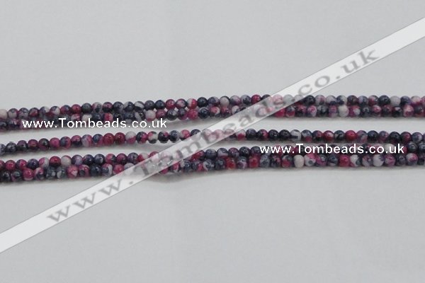 CRF447 15.5 inches 3mm round dyed rain flower stone beads wholesale