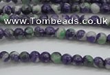 CRF448 15.5 inches 3mm round dyed rain flower stone beads wholesale