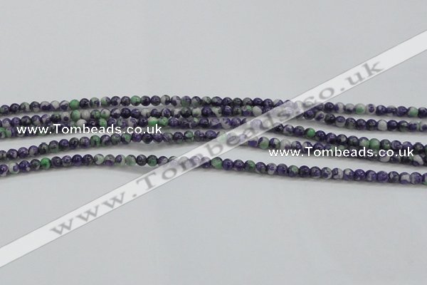 CRF448 15.5 inches 3mm round dyed rain flower stone beads wholesale