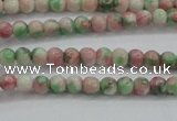 CRF449 15.5 inches 3mm round dyed rain flower stone beads wholesale