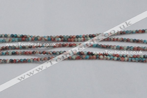 CRF450 15.5 inches 3mm round dyed rain flower stone beads wholesale