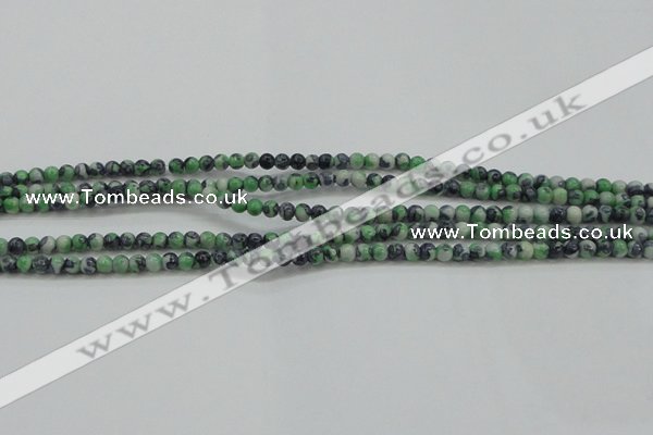 CRF453 15.5 inches 3mm round dyed rain flower stone beads wholesale