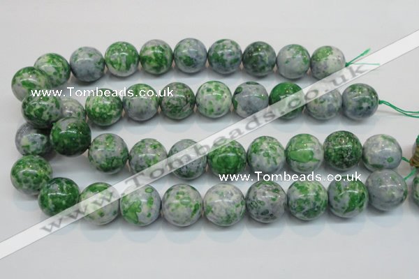 CRF49 15.5 inches 18mm round dyed rain flower stone beads wholesale