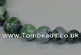 CRF51 15.5 inches multi sizes round dyed rain flower stone beads wholesale