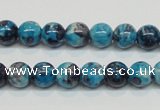 CRF57 15.5 inches 8mm round dyed rain flower stone beads wholesale