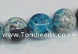 CRF61 15.5 inches 16mm round dyed rain flower stone beads wholesale