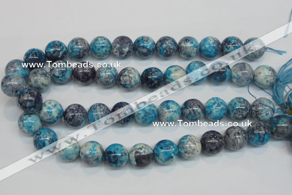 CRF61 15.5 inches 16mm round dyed rain flower stone beads wholesale