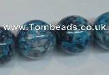 CRF62 15.5 inches 18mm round dyed rain flower stone beads wholesale