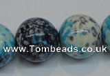 CRF63 15.5 inches 20mm round dyed rain flower stone beads wholesale