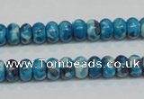 CRF67 15.5 inches 5*8mm rondelle dyed rain flower stone beads wholesale