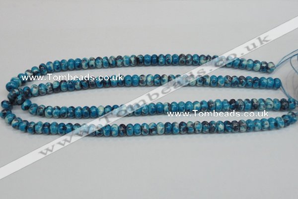 CRF67 15.5 inches 5*8mm rondelle dyed rain flower stone beads wholesale