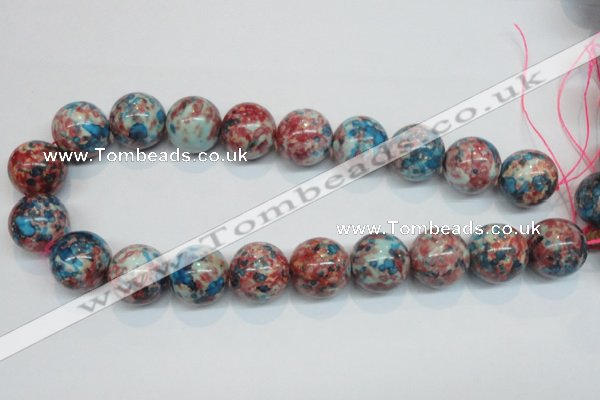 CRF75 15.5 inches 18mm round dyed rain flower stone beads wholesale