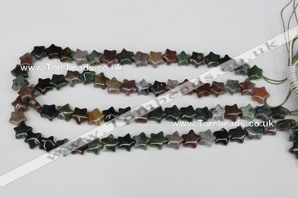 CRG03 15.5 inches 12*12mm star Indian agate gemstone beads wholesale