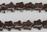 CRG05 15.5 inches 12*12mm star smoky quartz gemstone beads wholesale