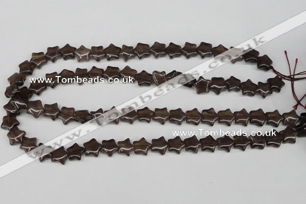 CRG05 15.5 inches 12*12mm star smoky quartz gemstone beads wholesale