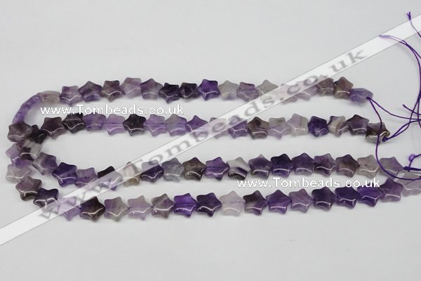 CRG12 15.5 inches 12*12mm star amethyst gemstone beads wholesale