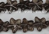 CRG16 15.5 inches 16*16mm star smoky quartz gemstone beads