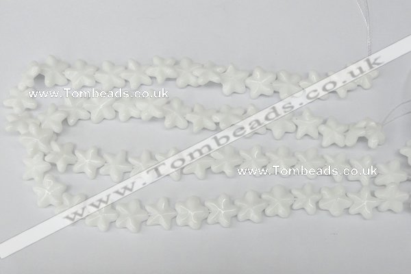 CRG20 15.5 inches 16*16mm star white agate gemstone beads wholesale