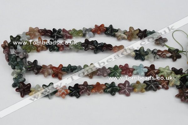 CRG24 15.5 inches 16*16mm star Indian agate gemstone beads wholesale