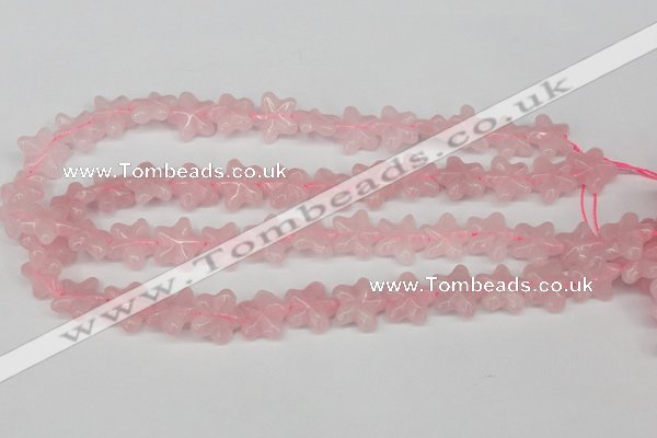 CRG25 15.5 inches 16*16mm star rose quartz gemstone beads wholesale