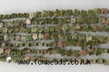 CRG34 15.5 inches 6mm flat star unakite gemstone beads wholesale