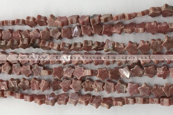 CRG36 15.5 inches 6mm flat star gemstone beads wholesale