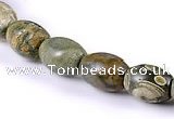 CRH01 8*10mm rice shape natural rhyolite stone beads Wholesale