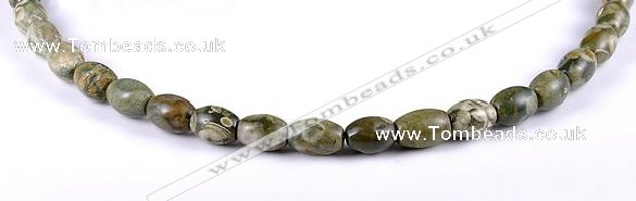 CRH01 8*10mm rice shape natural rhyolite stone beads Wholesale