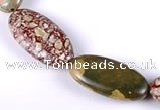 CRH03 different sizes natural rhyolite oval beads Wholesale