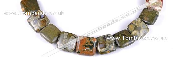 CRH06 different sizes square natural rhyolite beads Wholesale