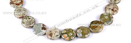 CRH08 different sizes coin sape natural rhyolite beads Wholesale