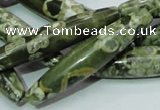 CRH107 15.5 inches 10*50mm rice rhyolite beads wholesale