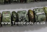CRH115 15.5 inches 6*18mm & 12*18mm rondelle rhyolite gemstone beads