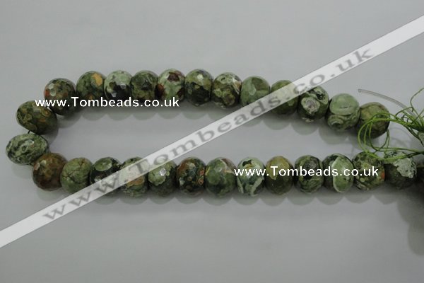 CRH125 15.5 inches 15*20mm faceted rondelle rhyolite gemstone beads