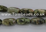 CRH129 15.5 inches 8*16mm faceted rice rhyolite gemstone beads