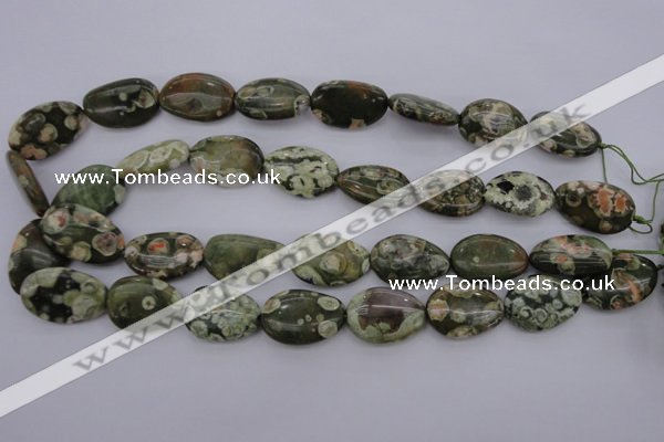 CRH148 15.5 inches 18*25mm freeform rhyolite gemstone beads