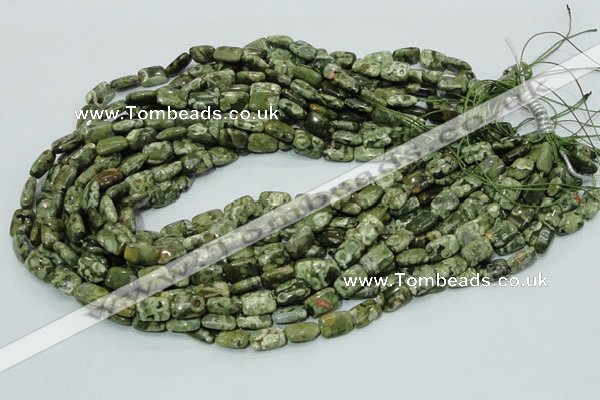 CRH23 15.5 inches 8*12mm rectangle rhyolite beads wholesale