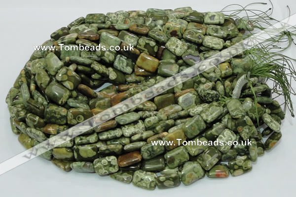 CRH25 15.5 inches 12*18mm rectangle rhyolite beads wholesale