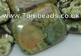 CRH29 15.5 inches 30*40mm rectangle rhyolite beads wholesale