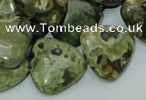 CRH33 15.5 inches 20*20mm triangle rhyolite beads wholesale