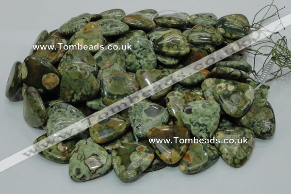 CRH34 15.5 inches 30*30mm triangle rhyolite beads wholesale