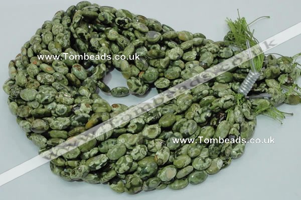 CRH42 15.5 inches 8*12mm oval rhyolite beads wholesale