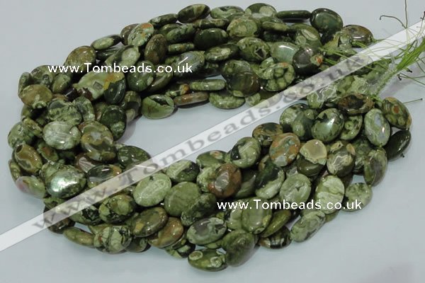 CRH44 15.5 inches 12*16mm oval rhyolite beads wholesale