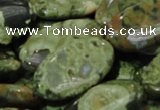 CRH46 15.5 inches 15*30mm oval rhyolite beads wholesale