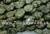 CRH47 15.5 inches 8*12mm flat teardrop rhyolite beads wholesale