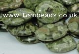 CRH48 15.5 inches 18*25mm flat teardrop rhyolite beads wholesale