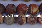 CRH514 15.5 inches 12mm round matte rhyolite gemstone beads